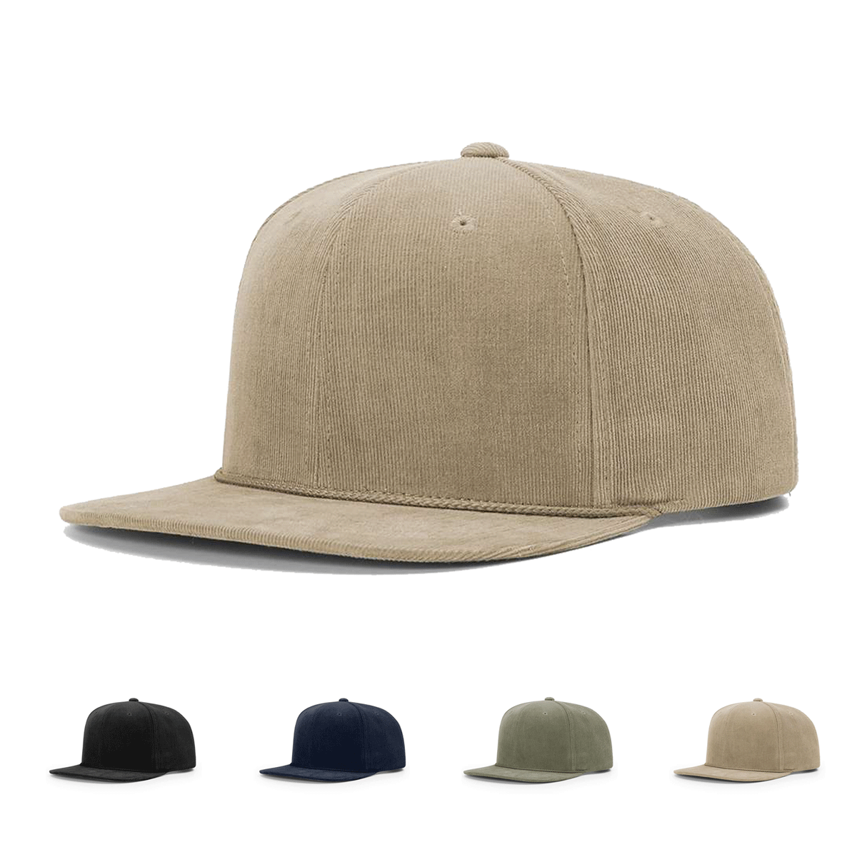 Richardson 253 Timberline Corduroy Cap, Snapback Flat Bill Hat